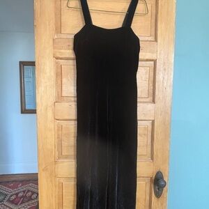 Black velvet jumpsuit